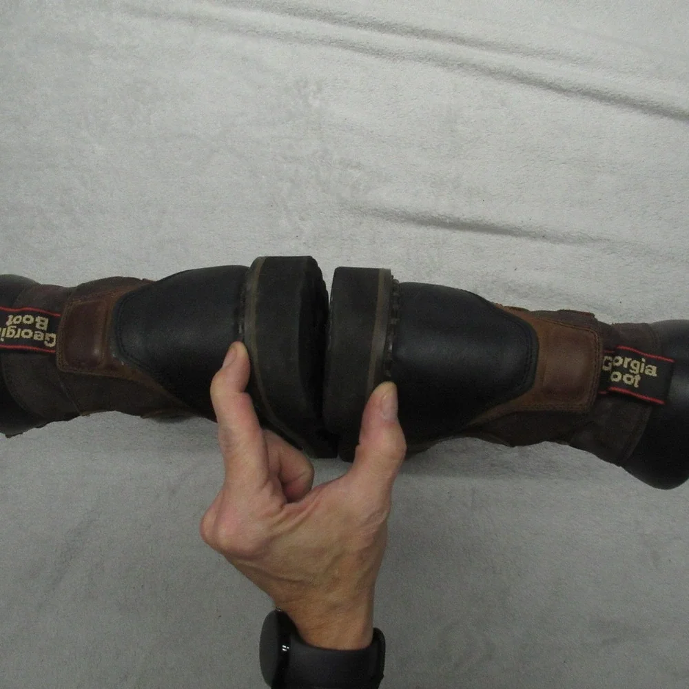 Georgia Boots Men Work Boot 9W Brwn Leather 8